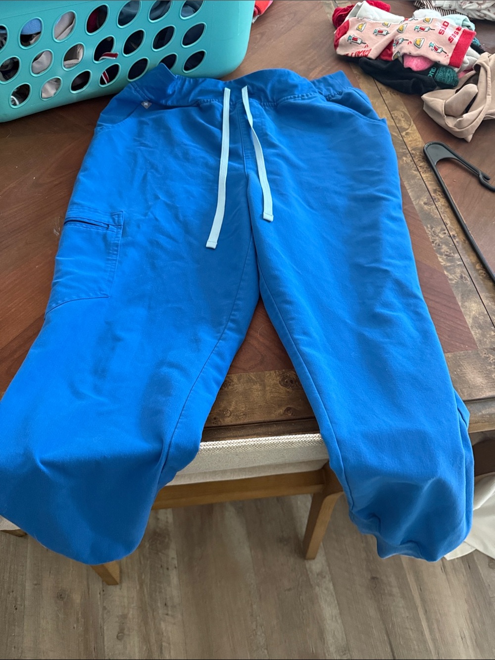 Figs Royal Blue Drawstring Cargo Joggers